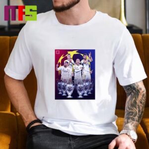 Real Madrid Lift 15th Champions League 2024 Win Over Borussia Dortmund Essential T Shirt