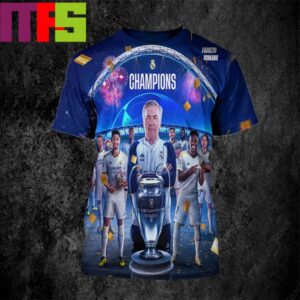 Real Madrid Triumph In The UEFA Champions League Final 2024 All Over Print Shirt