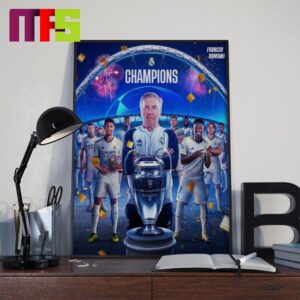 Real Madrid Triumph In The UEFA Champions League Final 2024 Home Decor Poster Canvas