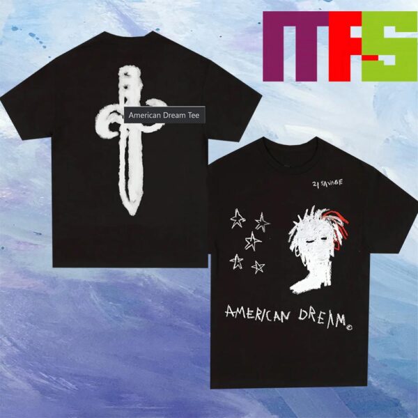 Saint Laurent Don Album American Dream Screen Printed Front And Back Graphics Two Sided T-Shirt