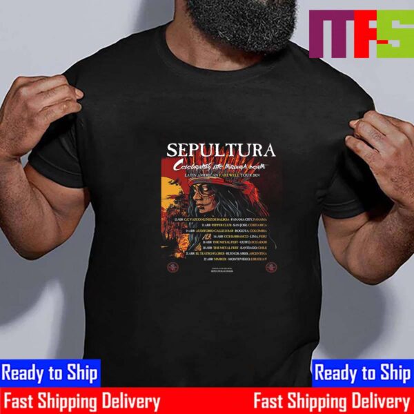 Sepultura Celebrating Life Through Death Latin America Farewell Tour 2024 Essential T-Shirt