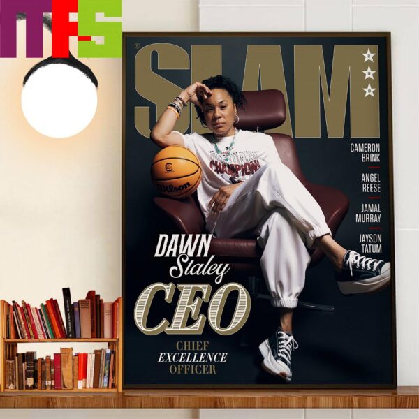 South Carolina Coach And 3-Time National Champion The CEO Dawn Staley On Cover SLAM 250 Decor Wall Art Poster Canvas
