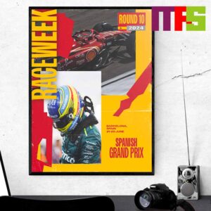 Spanish Grand Prix Barcelona Race Week F1 Round 10 On June 21-23rd 2024 Home Decor Poster Canvas