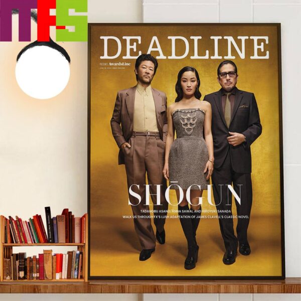 Stars Of Shogun Hiroyuki Sanada Anna Sawai And Tadanobu Asano Pose For Newest Awardsline Issue Deadline Decor Wall Art Poster Canvas