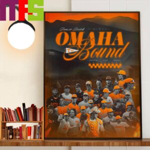 Tennessee Baseball Omaha Bound NCAA 2024 MCWS Mens College World Series Decor Wall Art Poster Canvas