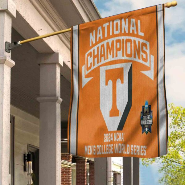 Tennessee Volunteers 2024 NCAA Mens Baseball College World Series Champions Garden House Flag