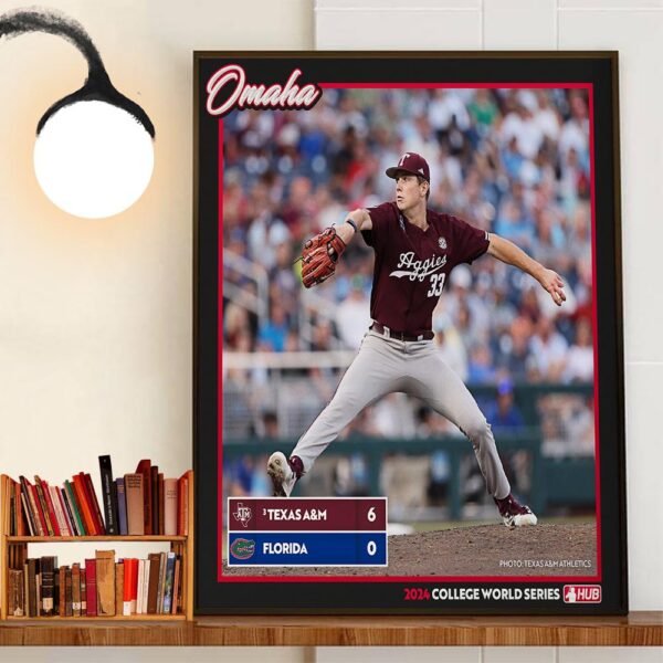 Texas A&M Aggies Headed To The 2024 NCAA Division I Mens College World Series Championship Finals Wall Art Decor Poster Canvas
