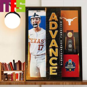 Texas Longhorns Softball Advance 2024 NCAA Womens College World Series Finals Decor Wall Art Poster Canvas