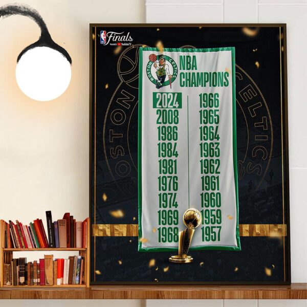 The Boston Celtics Capture 18th Championship For The Most Of Any Franchise In NBA History Wall Art Decor Poster Canvas