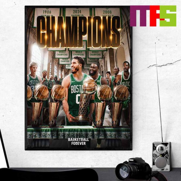 The Boston Celtics Defeat the Dallas Mavericks To Win The 2024 NBA Championship Home Decor Poster Canvas