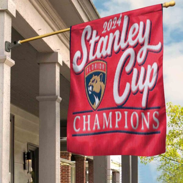 The Florida Panthers 2024 Stanley Cup Champions Garden House Flag