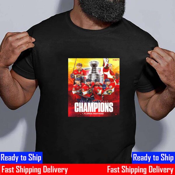 The Florida Panthers Are 2024 Stanley Cup Champions For The First Time In History Essential T-Shirt