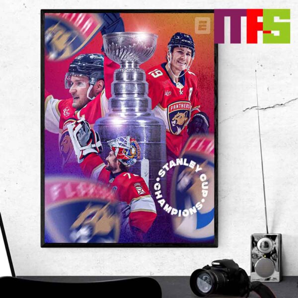 The Florida Panthers Are Stanley Cup Champions 2024 For The First Time In Franchise History Home Decor Poster Canvas