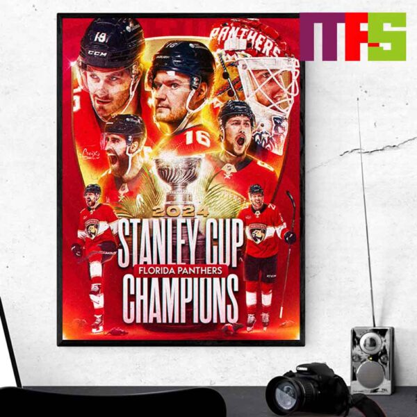 The Florida Panthers Are The 2024 Stanley Cup Champions Home Decor Poster Canvas