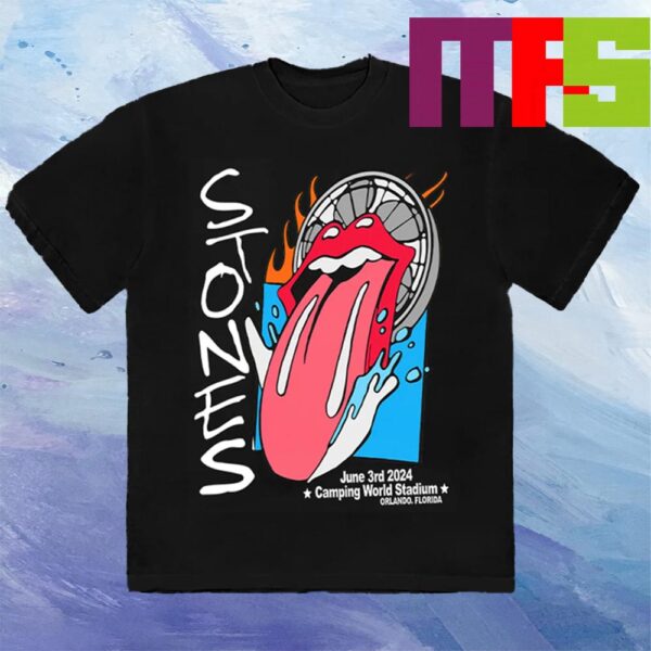 The Rolling Stones In Orlando FL 2024 Hackney Diamonds Tour Artwork Specially Created For Orlando Essential T-Shirt