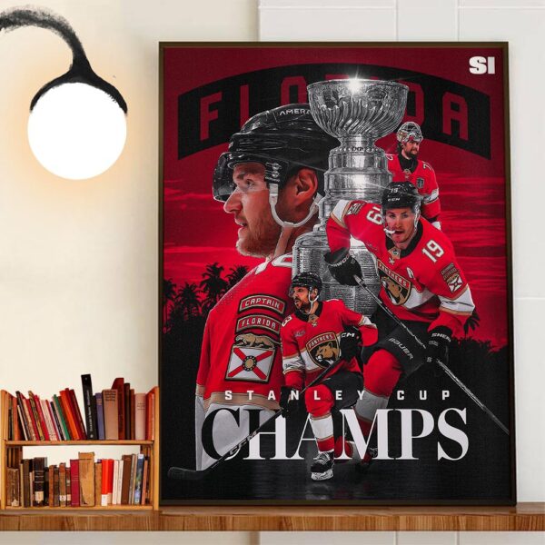 Time To Hunt 2024 Stanley Cup Champions Are Florida Panthers For The First Time In Franchise History Decor Wall Art Poster Canvas