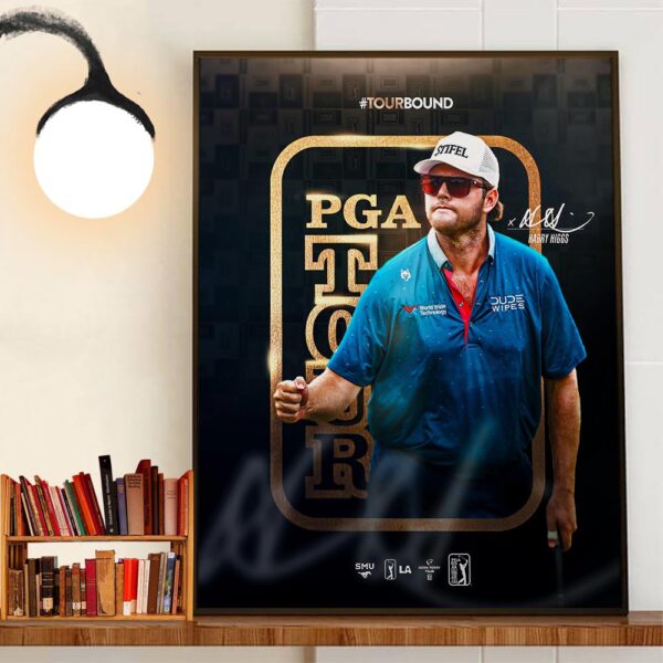 Tour Card For 2025 Harry Higgs Tour Bound And Headed Back To The PGA Tour Wall Art Decor Poster Canvas