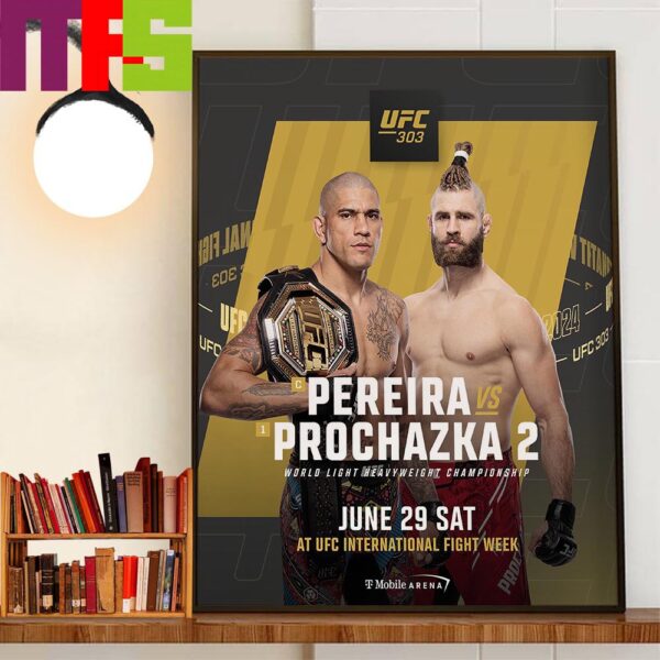 UFC 303 World Light Heavyweight Alex Pereira vs Jiri Prochazka Decor Wall Art Poster Canvas