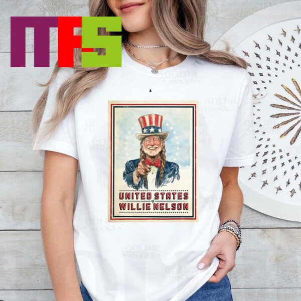 United States Of Willie Nelson 2024 Screen Print Graphics Essential T-Shirt