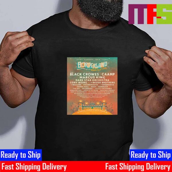 2024 Borderland Festival Lineup On September 13th-15th In East Aurora NY Vintage T-Shirt