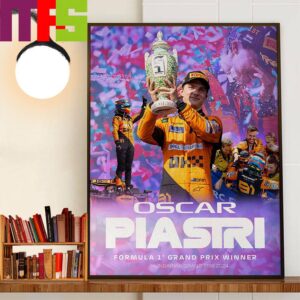 2024 Hungarian GP Winner Is Oscar Piastri Formula 1 Grand Prix Winner Decor Wall Art Poster Canvas