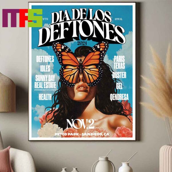 5th Annual Dia De Los Deftones 2024 Returns To San Diego CA Petco Park On November 2nd 2024 Lineup Home Decor Poster Canvas