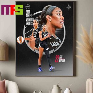 Aja Wilson 2024 The ESPY For The Best Athlete Women Sports Home Decor Poster Canvas