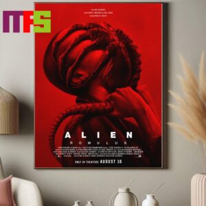 Alien Romulus 2024 Only In Theaters On August 16th Director Fede Alvarez And Cast Cailee Spaeny David Jonsson Archie Renaux Decor Poster Canvas