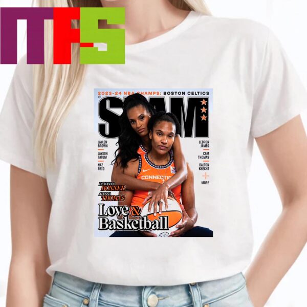 Alyssa Thomas and DeWanna Bonner On Slam 251 Cover 2024 Features Boston Celtics Jalen Brown Lebron James And Jayson Tatum Classic T-Shirt