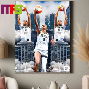 Angel Reese 2024 The WNBA Consecutive Double Double The Sky Is The Limit Home Decor Poster Canvas