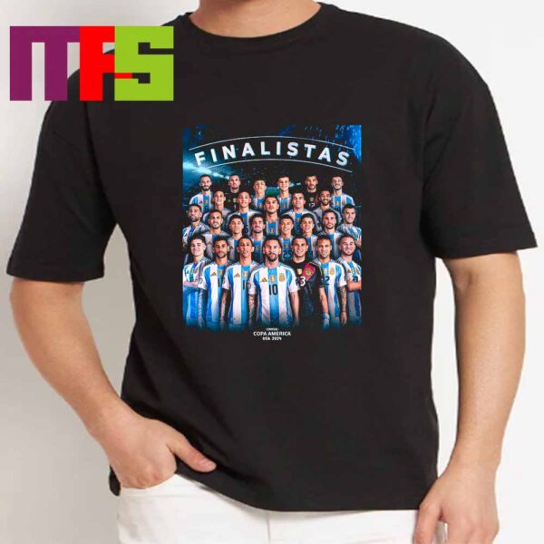 Argentina Advance To Copa America Final 2024 Messi Defending Champions Classic T-Shirt