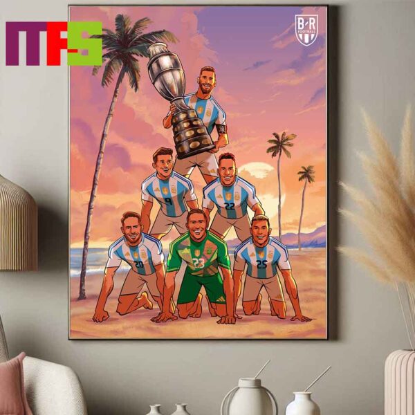 Argentina Are Champions Copa America Again Win Second Copa America In Row Home Decor Poster Canvas