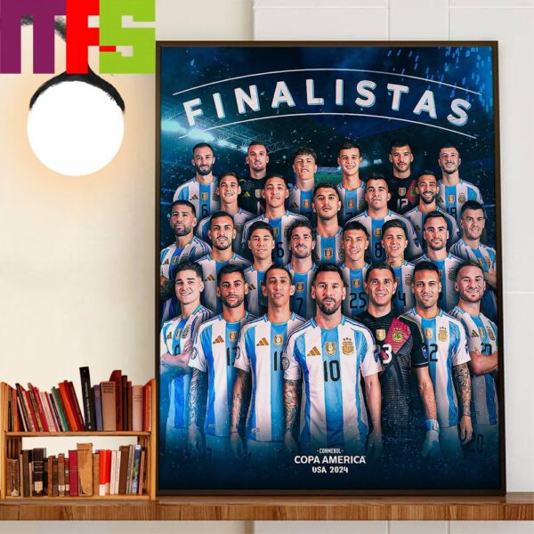 Argentina Headed 2024 Conmebol Copa America Finals Wall Decor Poster Canvas