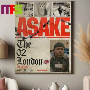 Asake Lungu Boy World Tour 2024 In London On September 21st 2024 Asake Tour Home Decor Poster Canvas