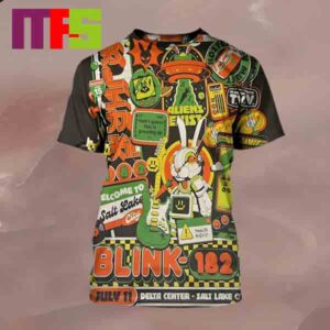 Blink-182 At Delta Center Salt Lake City Utah One More Time Tour 2024 On July 11th All Over Print Shirt