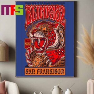 Blink-182 In San Francisco California One More Time Tour On July 9th 2024 Home Decor Poster Canvas