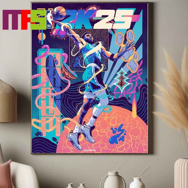 Boston Celtics Jayson Tatum Is NBA 2K25 On Cover Stars Home Decor Poster Canvas