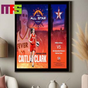 Caitlin Clark Indiana Fever WNBA All Stars Vs USA Basketball Womens National Team 2024 Sublimated Plaque Home Decor Poster Canvas