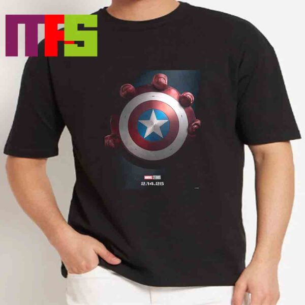 Captain America Brave New World Marvel Studio Only In Theaters February 14th 2025 Essential T-Shirt