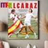 Carlos Alcaraz The 6th Man In The Open Era To Win Back To Back Roland Garros And Wimbledon Titles Decor Poster Canvas