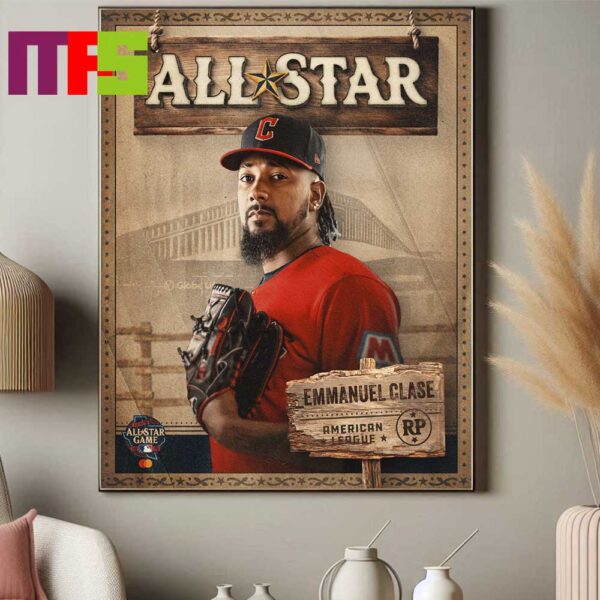 Congrats To Emmanuel Clase Cleveland Guardians On Third Selection To The All Star Game 2024 MLB Home Decor Poster Canvas