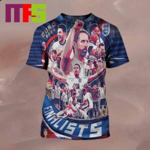 Congrats To England Reach UEFA Euro 2024 Finals Back To Back Three Lion All Over Print Shirt