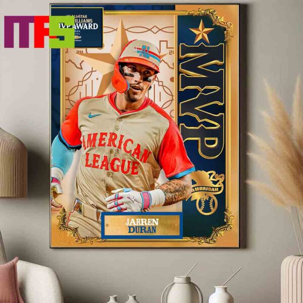 Congrats To Jarren Duran Boston Red Sox MVP The MLB All Star Game 2024 The Ted Williams All Star Game Award Home Decor Poster Canvas