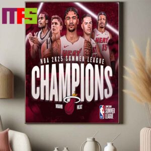 Congrats To Miami Heat NBA 2K25 Summer League Champions 2024 Undefeated In Vegas Home Decor Poster Canvas
