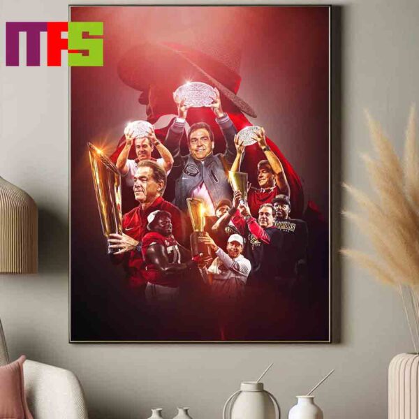 Congrats To Nick Saban Wins 2024 ESPY Icon Award Recipient Roll Tide Home Decor Poster Canvas