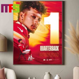 Congrats To Patrick Mahomes Kansas City Chiefs No 1 Ranked Quarterback NFL 2024 Home Decor Poster Canvas