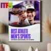 Congratulations To Patrick Mahomes Wins The ESPY For Best Athlete Men Sports For The Multiple Time Super Bowl Champion Home Decor Poster Canvas