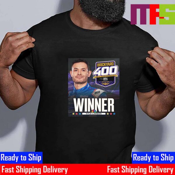 Congratulate Kyle Larson Is The Winner Brickyard 400 At Indianapolis Motor Speedway Essential T-Shirt