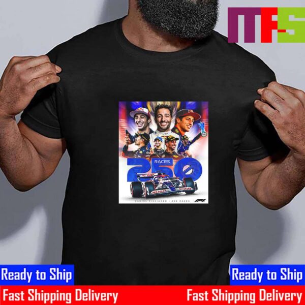 Congratulations To Honey Badger Daniel Ricciardo 250th F1 Race Classic T-Shirt