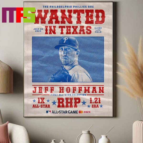 Congratulations To Jeff Hoffman Philadelphia Phillies Heading To The All Star Game 2024 MLB Home Decor Poster Canvas